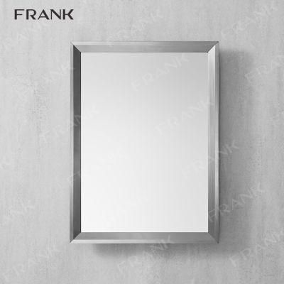 Silver Frame Bathroom Mirror with LED Light Sensor