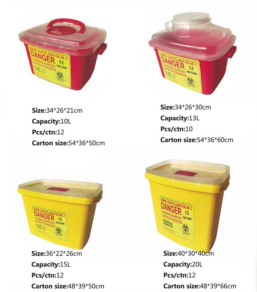 Medicaldisposable Waste Container Bin Red Sharp Disposal Safe Plastic Medicalbox