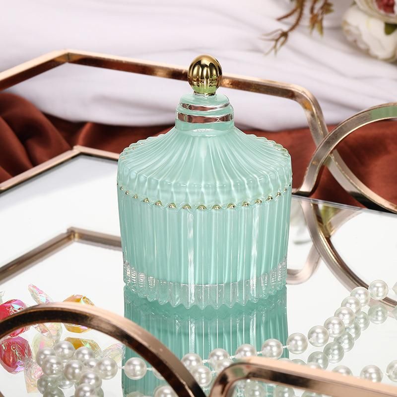 Wholesale Clear Candle Jar Glass Candle Holders with Lid, Candle Container for Candle Making