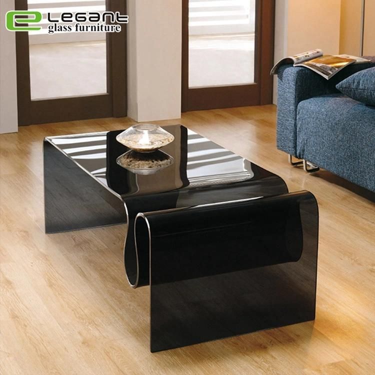 Square Bent Glass Tea Table