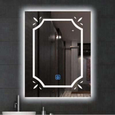 Hot Sale Illuminated Wall Mirror Hotel Bathroom Makeup LED Light Smart Hotel Glass Mirror