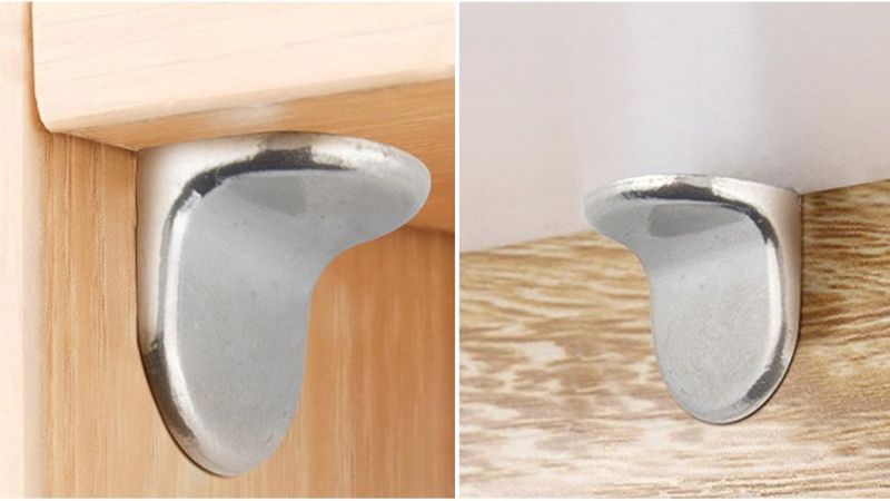 Furniture Hardware Zinc Alloy Angle Glass Board Shelf Support Brackets for Wardrobe