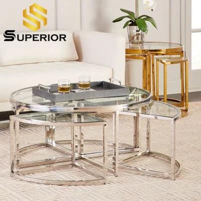 Modern Home Living Room Furniture Sofa Center Nesting Coffee Table Combination