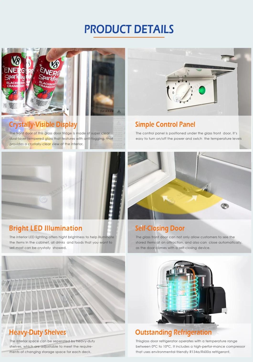 Tempered Single Glass Door Upright Cooler Showcase for Beverage (NW-LG430)