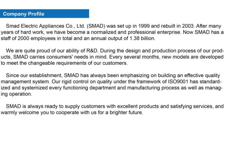 Smad Wholesales Price Big Capacity Double Glass Door Showcase