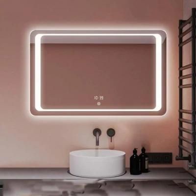 Home Decoration Rectangle Wall Mounted Bathroom Highlight LED Mirror