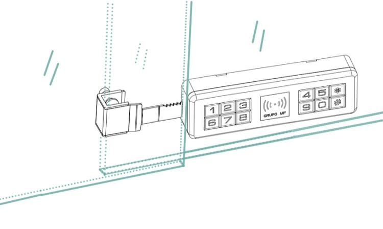 Kerong RFID Card Cabinet Digital Cipher Glass Cabinet Lock