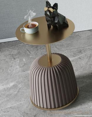 Modern Coffee Table Side Table Set Lamp Light Table Decor Rotatable Stainless Steel Coffee Table Metal Top Table Hotel Furniture