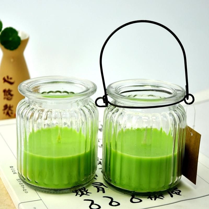 Round Air Purification Glass Candle Holders for Home