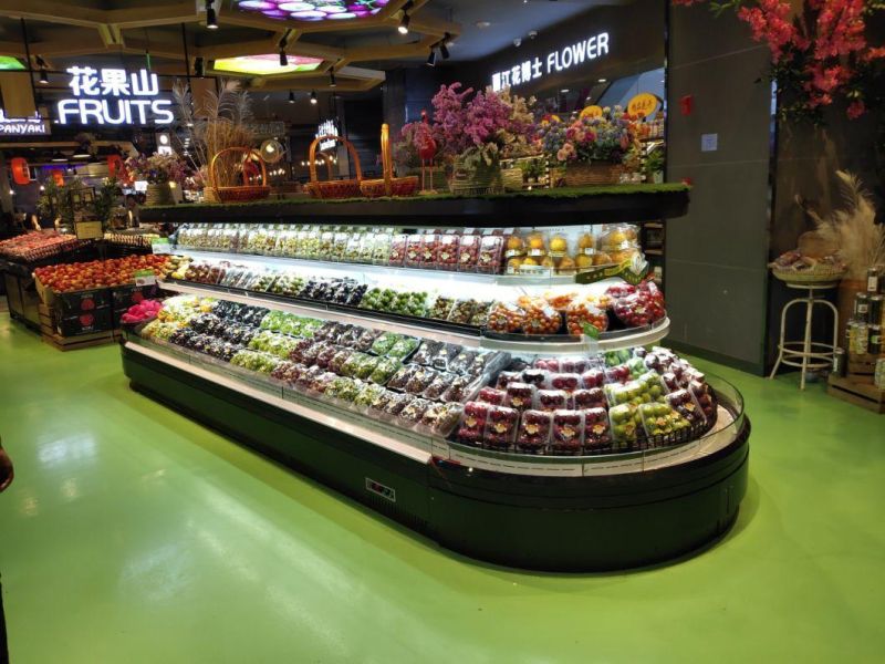 Supermarket Refrigeration Equipment Commercial Multideck Open Chiller Display Cooler Showcase