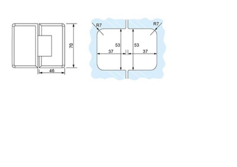 Popular 180 Degree Brass Bathroom Fitting Bathroom Bright Chrome Glass Hinge