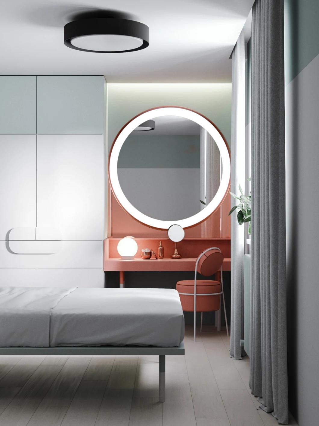 Round Shape LED Customized Size and Frame Illuminate Bathroom Mirror
