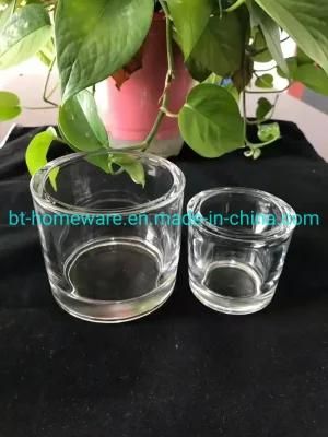8oz/275 Ml Clear Glass Thick Wall Cup Jar Holder for Candle