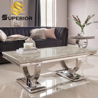 2020 New Arrival Contemporary Hot Sale Silver Metal Coffee Table