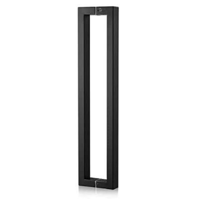 Rectangle Shape Stainless Steel Push Pull Door Handle Matte Black Finish