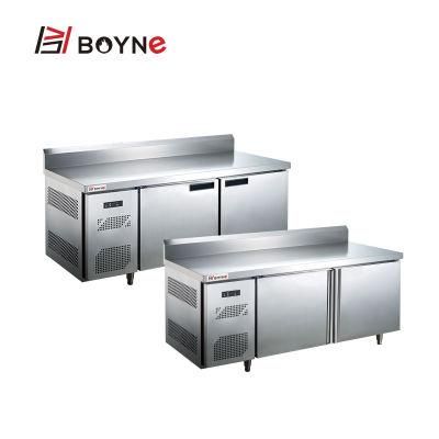 Restaurant Kitchen Counter Chiller Stainless Steel Customized Work Bench