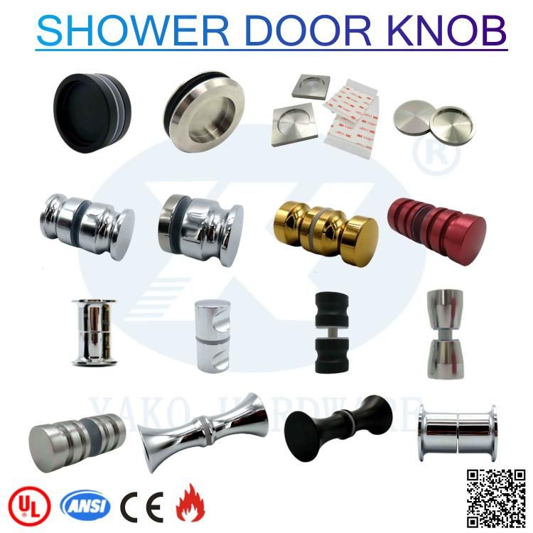 Bathroom Tempered Glass Sliding Door Handle Shower Double Sided Small Door Knob