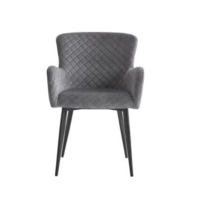 China Wholesale Modern Design Luxury Home Hotel Furniture Metal Leg PU Dining Chair