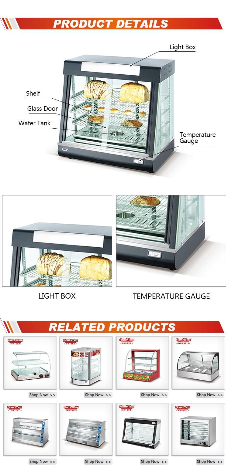 China Food Warmer Showcase with Light Box (HW-660B)