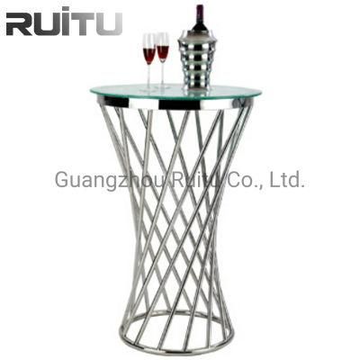 Tables for Wedding and Event Buffet Party Coffee Furniture Glass Mirror Decoration Cake Round Dinning Wedding Table
