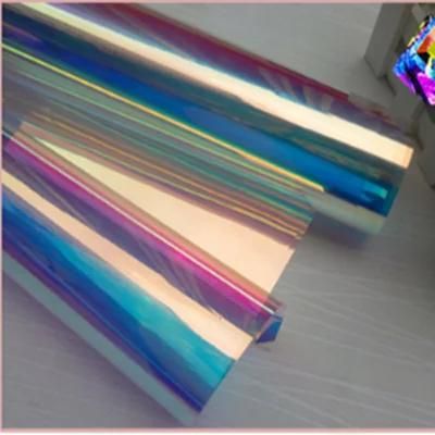 Manufacturer Dichroic Colour Changing Glass Vinyl Self Adhesive Rainbow Colourful Coloured Window Film
