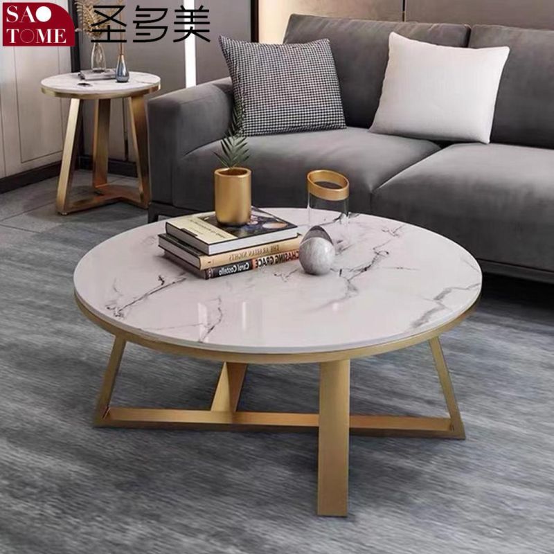 Modern Minimalist Living Room Furniture Marble Round Coffee Table