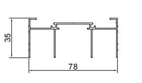 Aluminium Profile for Nepal 78 Series Door and Window