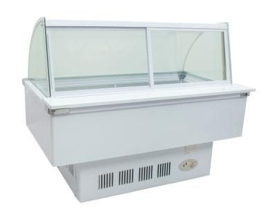 Curved Use Frozen Food Display Cabinet Freezer Sqc-4.0bz