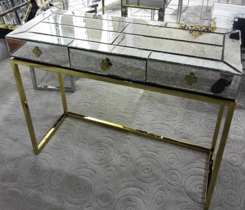 Console Table with 1 Drawer& 3 Flower Knobs