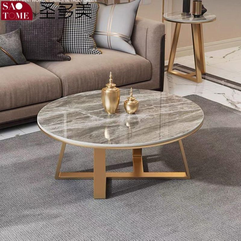 Modern Minimalist Living Room Furniture Marble Round Coffee Table