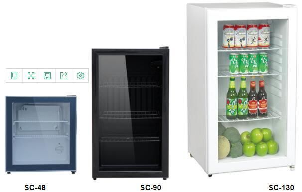 Glass Door Commercial Display Refrigerator Showcase Beverage Cooler with CE