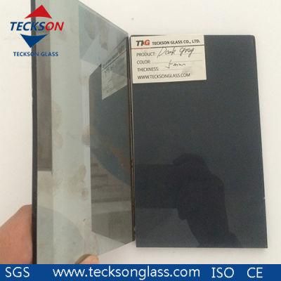 3/4/5/5.5/6/8/10/12mm Dark Grey Float Sheet Glass Piece for Windows &amp; Building