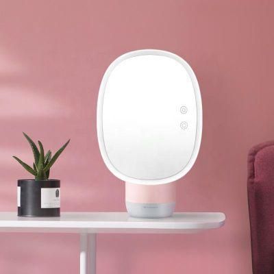 Pink Color Women Standing LED Makeup Mirror