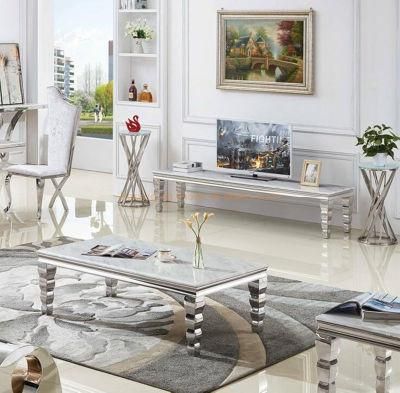 Antique Design White Marble Coffee Table Industrial Modern Metal Legs Square Marble Dining Table Set