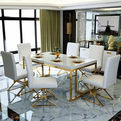 Modern Design Dining Room Furniture Tempered Glass Table Wholesale Dining Table