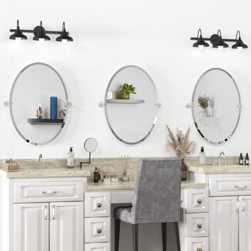 Easy to Maintenance Diamond Shape China Factory Frameless Bathroom Mirror