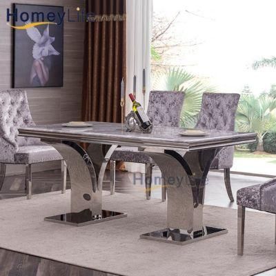 World Market Simple Style Indoor Furniture Marble Top Dining Table