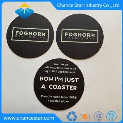 Custom Paper Glass Coaster 8cm Plain White Seed Paper Coasters