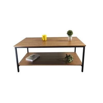 MDF Top Living Room Nesting Coffee Table Side End Table with Metal Leg Modern Cafe Table