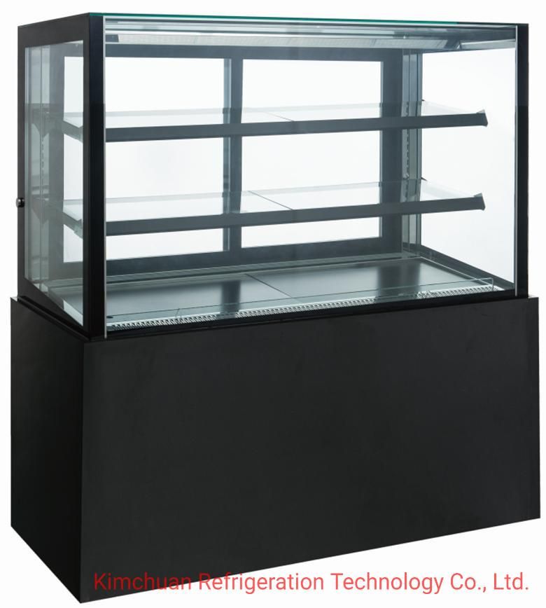 Curved Glass Stainless Steel Cake Display Food Equipment Fridge Showcase