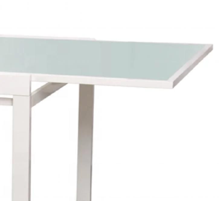 Folding Extension Dining Table with Glass Top