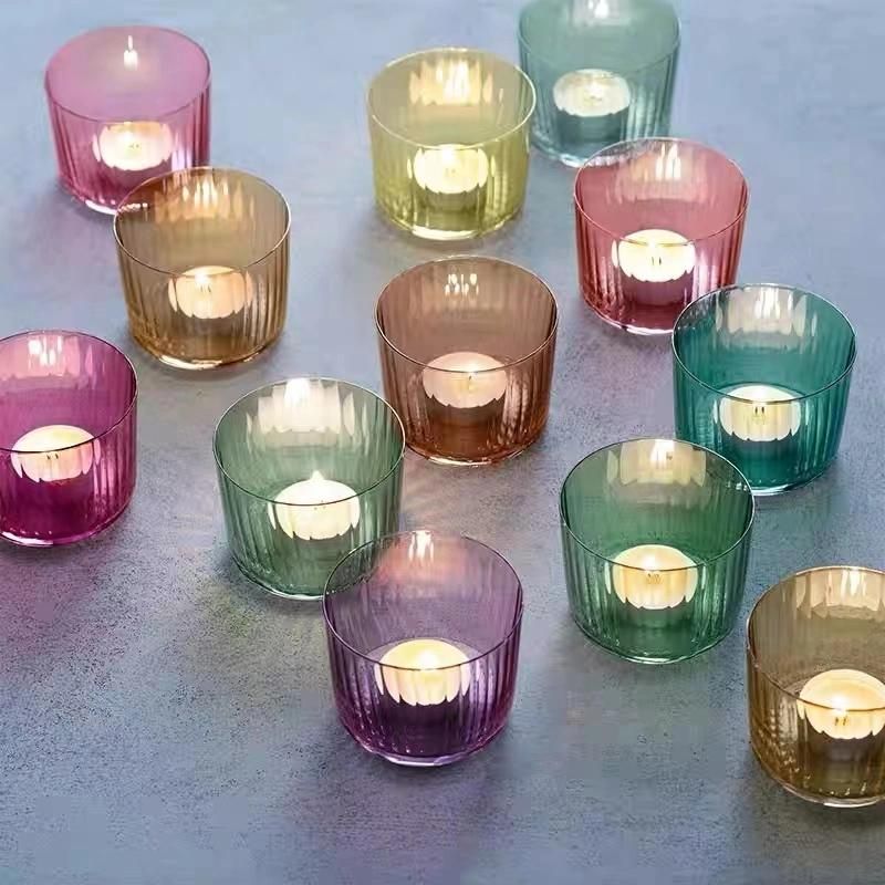 10 Oz 300ml Colored Glass Candle Jars Glass Candle Holders for Decoration