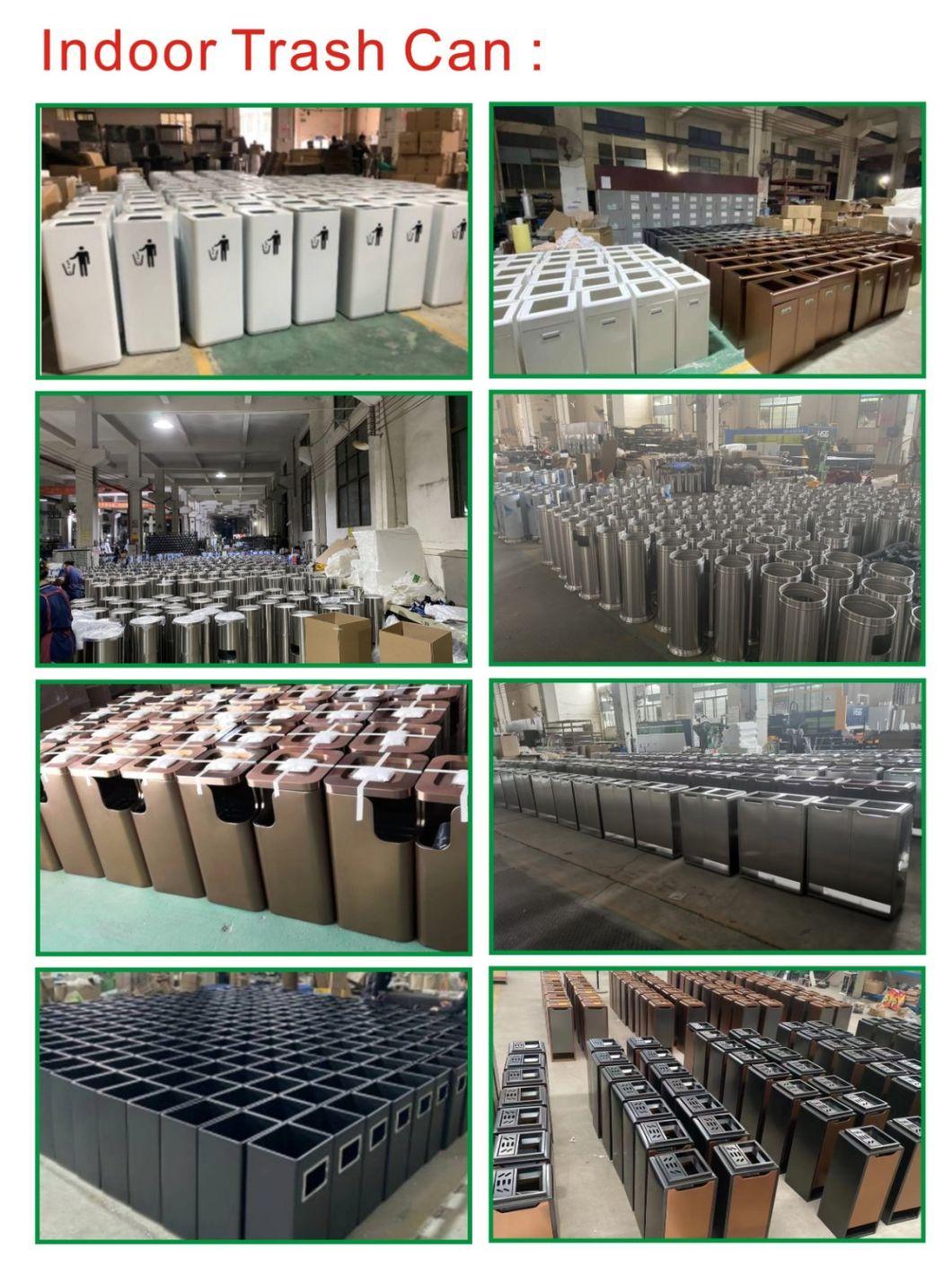 Stainless Steel Waste Container with Glass Ashtray (YH-86)