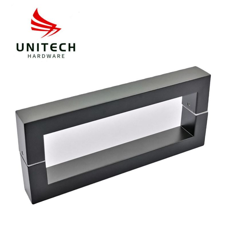 Square Pipe SUS 304 Glass Door Handle for Office Door Cabinet Door