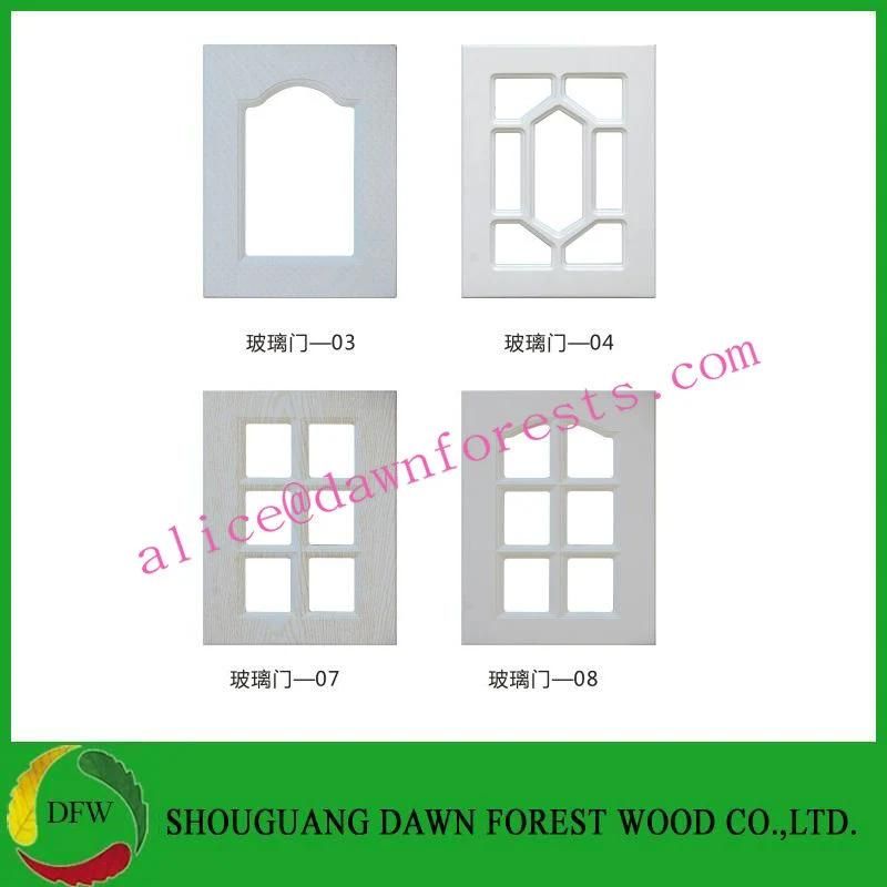 Wooden PVC Kitchen Glass Cabinet Door with Modern Design for Kitchen Furniture