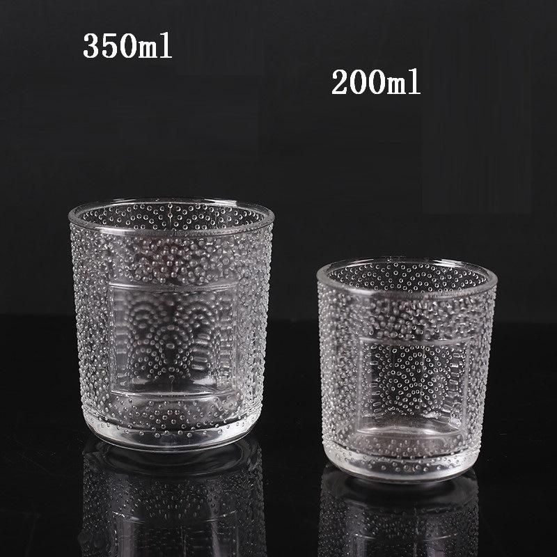 Wholesale 200ml 250ml Empty Glass Decorative Candle Holders