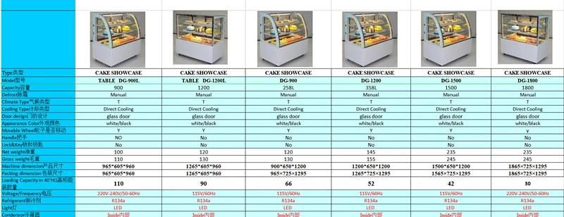 Commercial Refrigerated Cake Showcase Cake Display