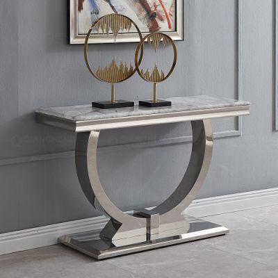 Modern Antique Stainless Steel Wedding Hallway Console Table