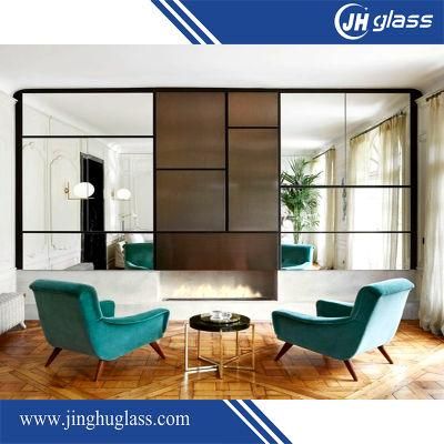 Customized Home Furniture Jh Glass Unique Design Vinyl Safety Backed Mirror