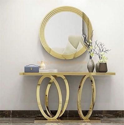 New Modern Design Diamond Crush Mirrored Side Table Living Room Marble Console Table